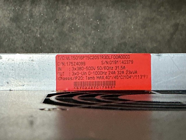 Danfoss vlt 5000 175z4099 23kva frequentieregelaar - afbeelding 7 van  7