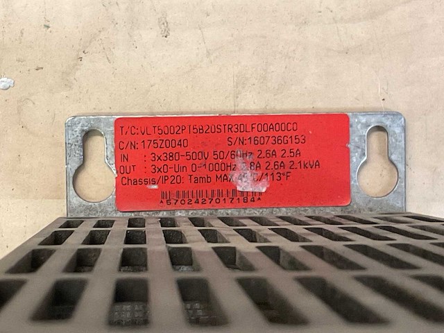 Danfoss vlt 5002p frequentieregelaar - afbeelding 3 van  3
