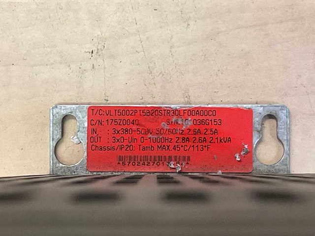 Danfoss vlt 5002p frequentieregelaar - afbeelding 3 van  3