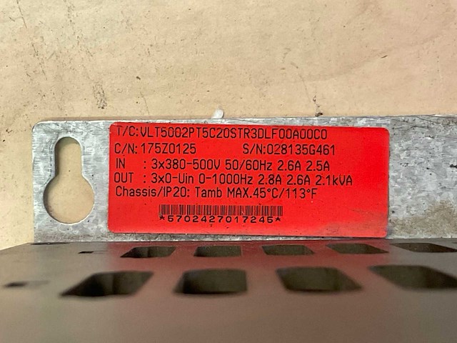 Danfoss vlt 5002p frequentieregelaar - afbeelding 3 van  3