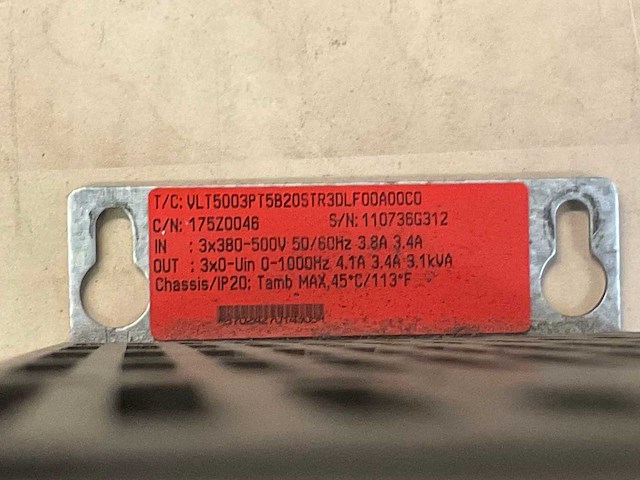 Danfoss vlt 5003p frequentieregelaar - afbeelding 3 van  3
