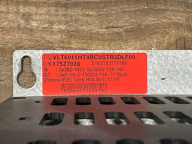 Danfoss vlt 6000 hvac 11,5kva frequentieregelaar - afbeelding 3 van  3