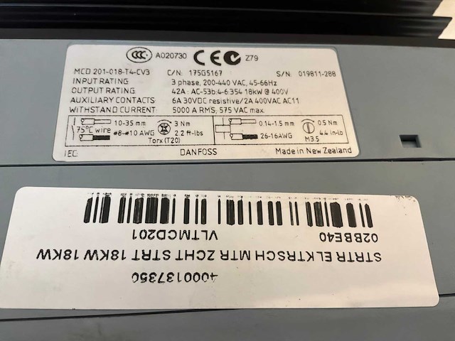 Danfoss vlt compact starter mcd 201 frequentieregelaar - afbeelding 2 van  2