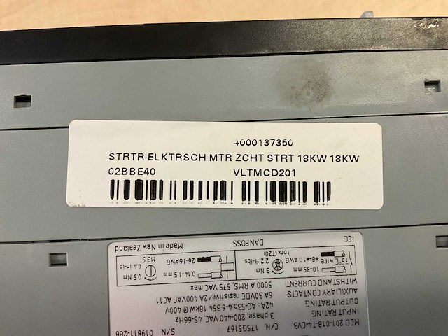 Danfoss vlt compact starter mcd 201 soft starter - afbeelding 1 van  2