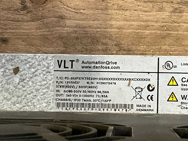 Danfoss vlt fc 302 37 kw frequentieregelaar - afbeelding 4 van  4
