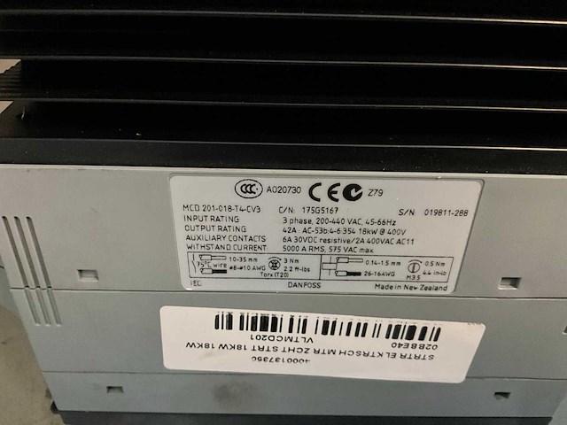 Danfoss vlt mcd 201 18,5 kw compact starter - afbeelding 4 van  4