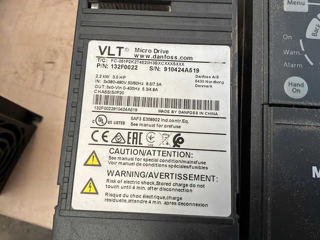 Danfoss vlt micro drive 132f0022 frequentieregelaar (2x) - afbeelding 2 van  2