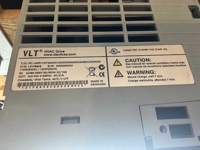 Danfoss vtl hvac drive 11kw frequentieregelaar - afbeelding 2 van  2
