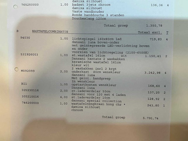 Dansani luna wastafelopstelling - afbeelding 9 van  9