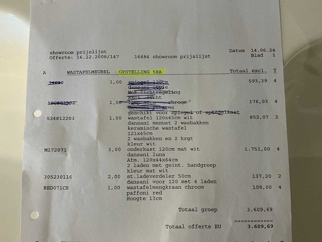 Dansani menuet wastafelopstelling - afbeelding 7 van  7