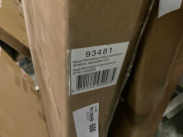 Dansani panorama spiegel 80x80cm - afbeelding 2 van  3