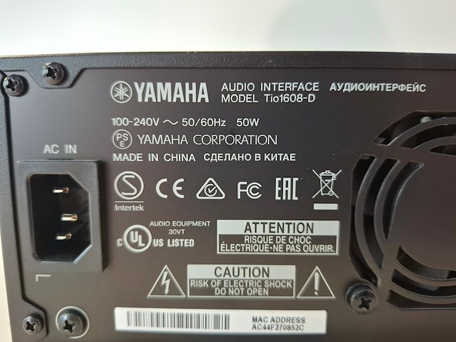 Dante stagebox, yamaha, tio 1608-d - afbeelding 3 van  3