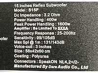 Dare audio s15p 15-inch passieve subwoofer (2x) - afbeelding 9 van  9