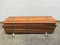 Dark red meranti hardhouten balk - 245x13x10,5 cm (15x) - afbeelding 1 van  6