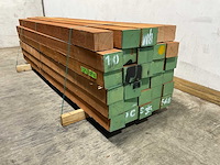 Dark red meranti hardhouten balk - 245x13x10,5 cm (15x) - afbeelding 3 van  6