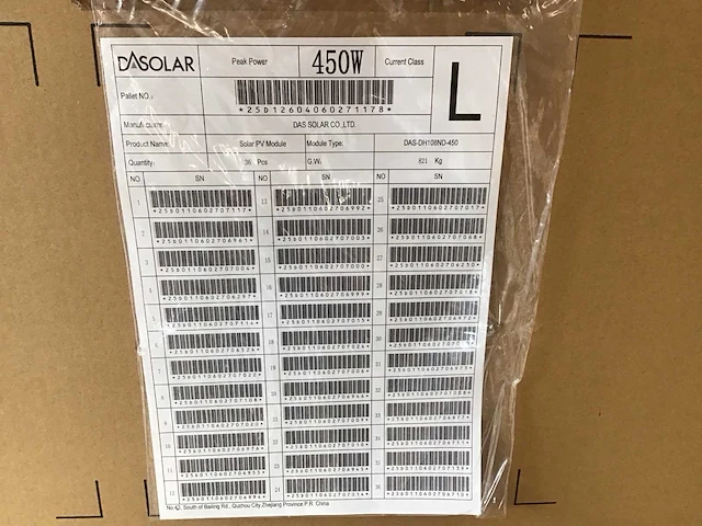 Dasolar 450w zonnepanelen (36x) - afbeelding 2 van  5