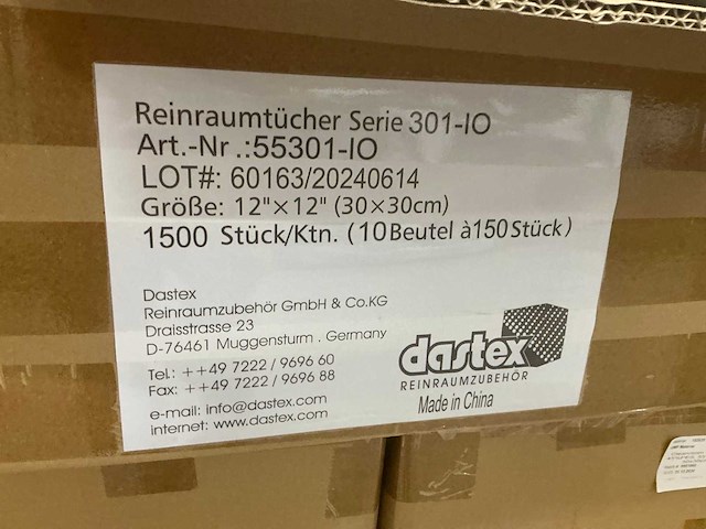 Dastex batch van beschermende cleanroomkleding en cleanroomdoekjes - afbeelding 5 van  8