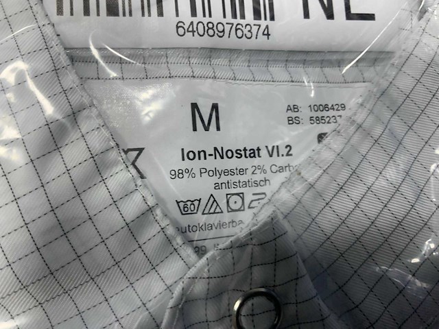 Dastex ion-nostat vi.2 cleanroom werkjas (30x) - afbeelding 3 van  4