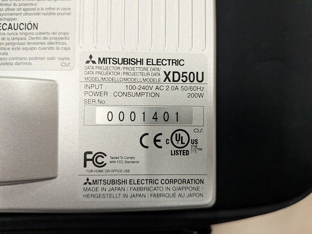 Data projector mitsubishi, xd50u - afbeelding 13 van  15