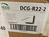 Date code genie 50x50mm (dcg-r22-2) rol á 750 stuks verwijderbare etiketten (70x) - afbeelding 2 van  2
