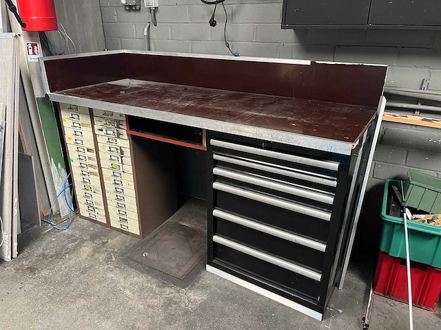 Datona - gereedschapskast met 6 lades en 2 ladekasten en werkblad - afbeelding 1 van  7