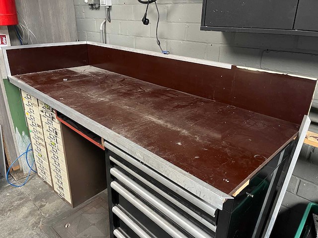 Datona - gereedschapskast met 6 lades en 2 ladekasten en werkblad - afbeelding 4 van  7