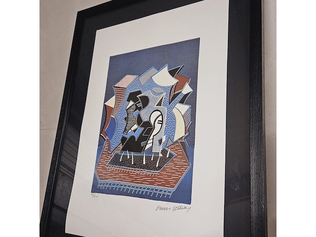 David hockney - lithograaf - ''deux 3'' - afbeelding 1 van  6