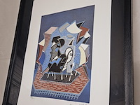 David hockney - lithograaf - ''deux 3'' - afbeelding 1 van  6