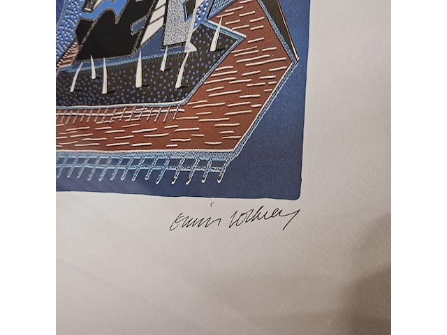 David hockney - lithograaf - ''deux 3'' - afbeelding 3 van  6