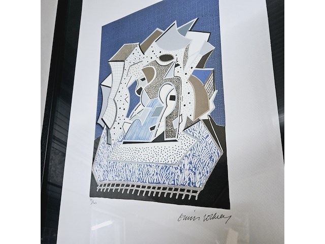 David hockney - lithograaf - ''deux'' - afbeelding 2 van  7