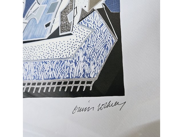 David hockney - lithograaf - ''deux'' - afbeelding 4 van  7