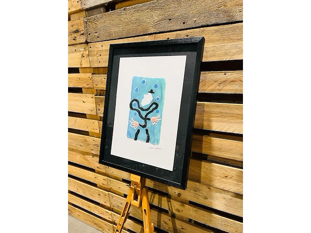 David hockney lithograaf - gesigneerd met certificaat - afbeelding 1 van  6