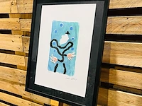 David hockney lithograaf - gesigneerd met certificaat