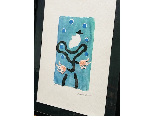 David hockney lithograaf - gesigneerd met certificaat - afbeelding 2 van  6
