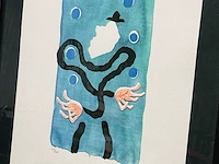 David hockney lithograaf - gesigneerd met certificaat - afbeelding 2 van  6