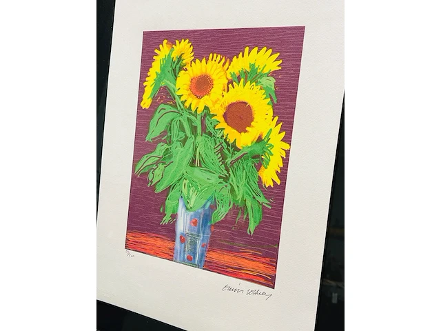 David hockney lithograaf - gesigneerd met certificaat - afbeelding 2 van  6