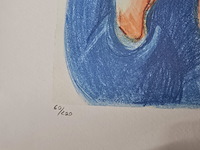 David hockney lithograaf ''celia with green hat '' - limited edition 60/200 - afbeelding 5 van  6