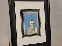 David hockney lithograaf ''picture of a portrait' - limited edition 83/200