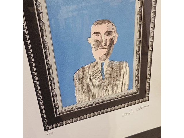 David hockney lithograaf ''picture of a portrait' - limited edition 83/200 - afbeelding 3 van  7