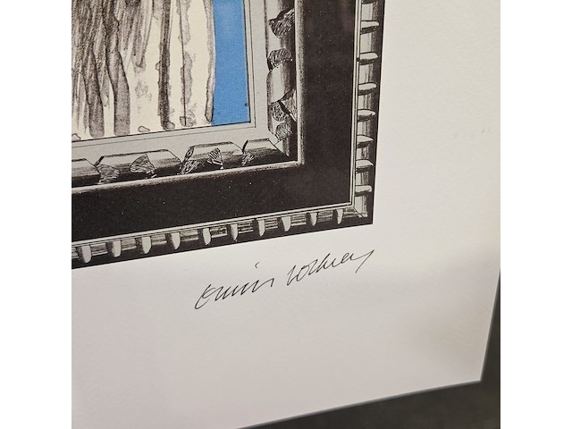 David hockney lithograaf ''picture of a portrait' - limited edition 83/200 - afbeelding 4 van  7