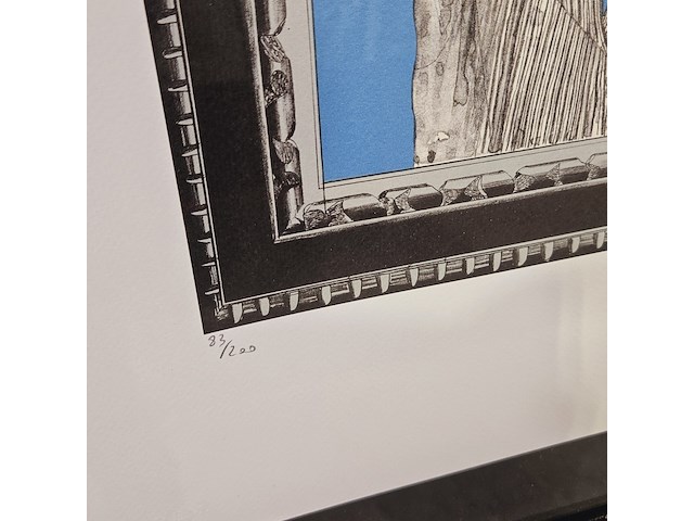 David hockney lithograaf ''picture of a portrait' - limited edition 83/200 - afbeelding 5 van  7