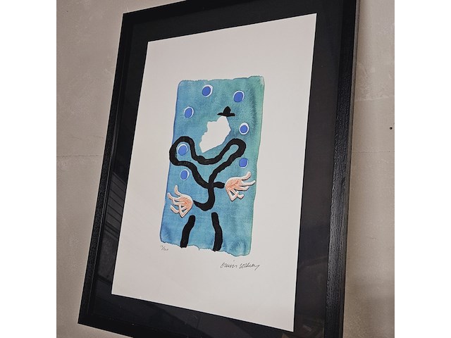 David hockney lithograaf ''the juggler'' - afbeelding 1 van  7