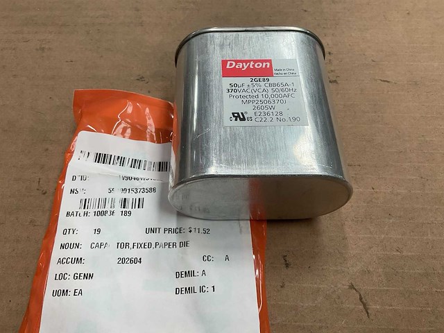 Dayton capacitor (19x) - afbeelding 1 van  4