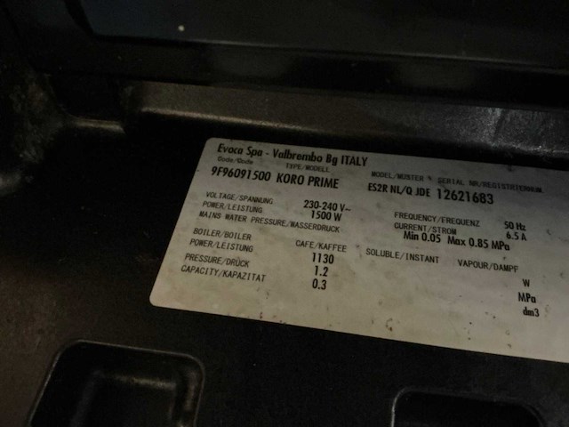 De 9f96091500 koro prime koffiemachine - afbeelding 7 van  7