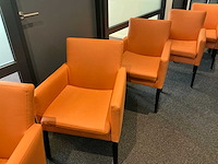 De arend oranje lederen zitstoel (10x) - afbeelding 2 van  12