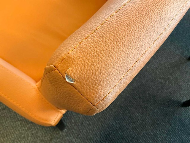 De arend oranje lederen zitstoel (10x) - afbeelding 4 van  12