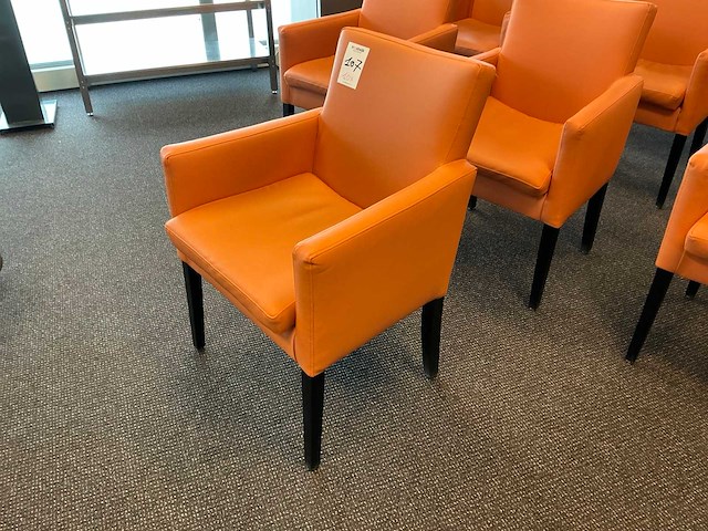 De arend oranje lederen zitstoel (10x) - afbeelding 5 van  12