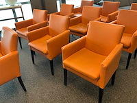 De arend oranje lederen zitstoel (10x) - afbeelding 6 van  12