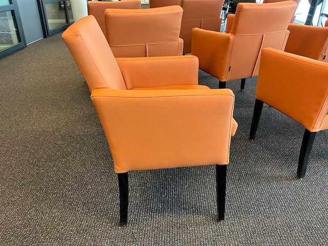 De arend oranje lederen zitstoel (10x) - afbeelding 11 van  12