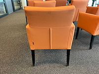 De arend oranje lederen zitstoel (10x) - afbeelding 12 van  12